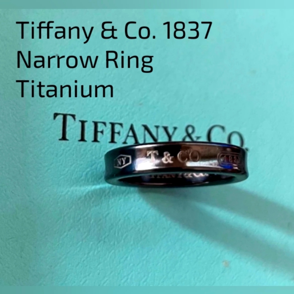 Tiffany & Co 1837 Titanium Ring Sz 7